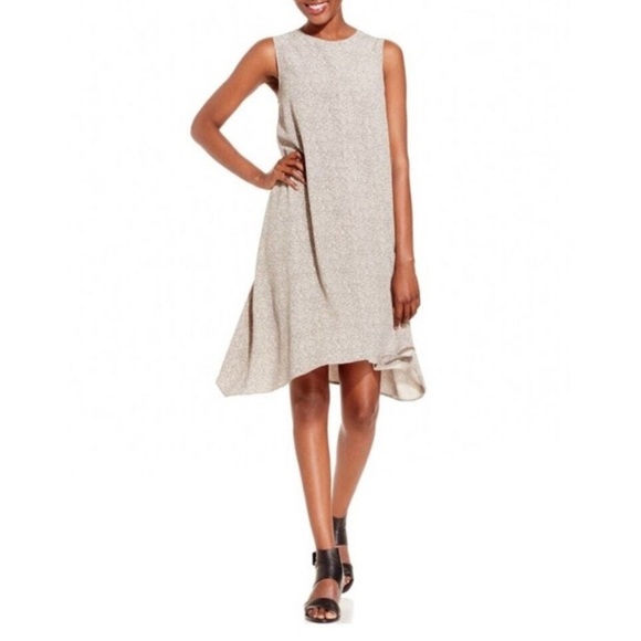 Eileen Fisher Broken Chevron Tencel Dress Size Medium - Picture 1 of 8